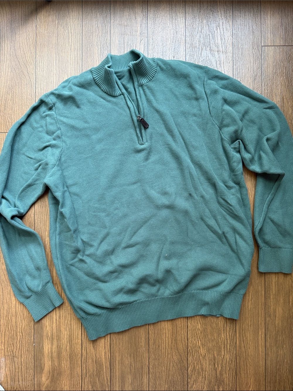 Izod Men's Zip-Neck Sweater in Sage Green